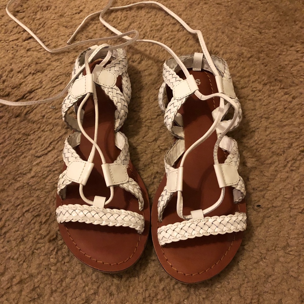 White sandals